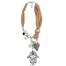 Designer Mesh Fabric and Huge Hamsa Charm Necklace Designer Mesh Fabric and Huge Hamsa Charm Necklace