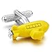Men's 2PCS Rhodium Plated Cufflinks Silver Yellow Submarine Shirt Wedding Business 1 Pair Set Unique