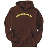 Hoodie Mens Brown  Netherlands Antilles - simple curved Countries
