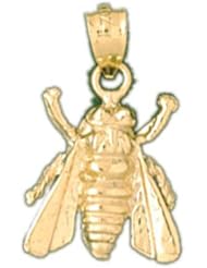 Dazzlers Solid 14k Gold Fly Insect Charm Pendant Available in three colors from jewelsberry (weights: 2.0 grams only)