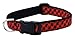 Medium Poppy/Black Houndstooth Dog Collar: 3/4