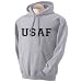 USAF Air Force Hooded Sweatshirt - Military Style Physical Training Sweatshirt in Gray