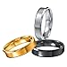 Areke 6mm Titanium Mens Wedding Band Rings,Women Matte Polished Engagement Finger Ring Size 6-14 Set of 3 Item Length 6.5