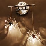 IMAGE OF Egypt Imported Crystal Wall Light with 2 Lights - Floral Shade