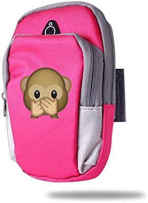 Outdoor Arm Bag Cute Monkey Emoji Red