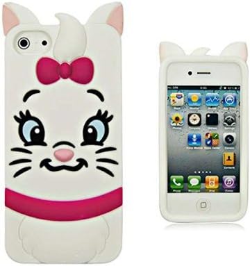 Full-service iPhone 4/4s Case, 3D Cute Cartoon Disney Monster University Animals Soft Silicone Back Case Cover with Free Screen Protector &amp; Stylus for Apple iPhone 4/4S - Maria Cat