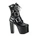 TORMENT-703, 5 1/2 3 Buckle Platform Heel Ankle Boot by Demonia