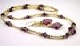 3 Piece Set in Gold - Amethyst February Birthstone 14K Gold Filled Swarovski Crystal Beaded Necklaces Handmade Beaded Necklace, Bracelet and Earrings