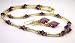 Amethyst February Birthstone 14K Gold Filled Swarovski Crystal Handmade Beaded 2 Piece Necklace and Earrings Sets
