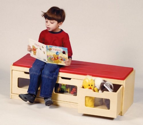 Kids / Children's Easy View Storage Bench / Toy Chest