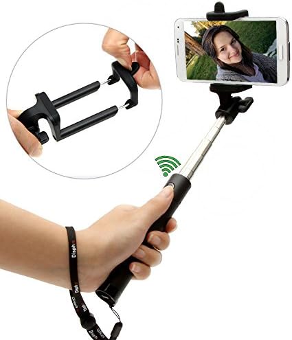 Black Friday Sale! [HOT!]CyberBoxTM - (Black)Premium Series Compact Bluetooth Selfie Stick for iPhone and and Android