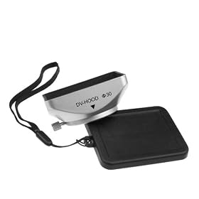 Mennon DV-b 30 30mm Digital Video Camcorder Lens Hood with Thumb Lock Mount, Silver by Mennon
