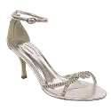 Womens Diamante Spiral Ankle Strap Sandals