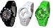 NERD Herren / Damen Uhr 3 Stück Grün + Schwarz + Weiss