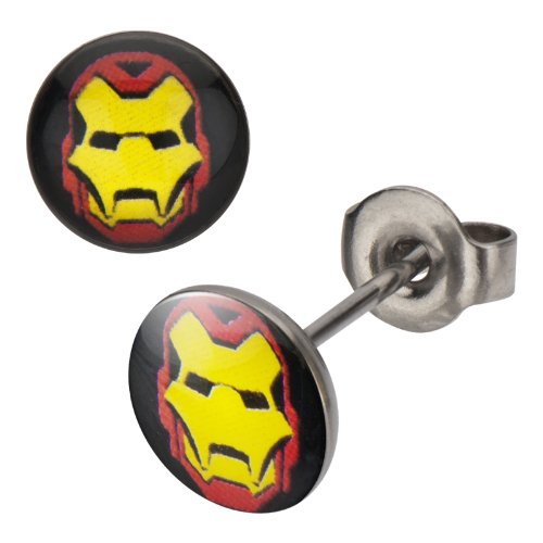 Marvel Comics Iron Man 316L Surgical Steel Stud Earrings
