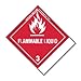 Flammable Liquid Label, 100mmx120mm, 500