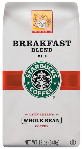 Starbucks Breakfast Blend Coffee, Whole Bean, 12-Ounce Bags (Pack of 3) by Starbucks