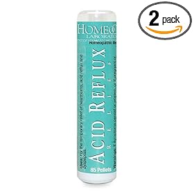 Homeocare Labs Acid Reflux Relief, 85-Pellets Tubes (Pack of 2)