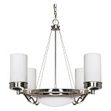 Polaris Chandelier in Brushed Nickel Energy Star: No