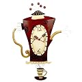 Allen Designs Steamin Tea Pendulum Wall Clock