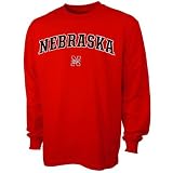 Nebraska Cornhuskers Red Arch Letter Long Sleeve T-shirt