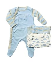 Boys Layette Sleepsuits - 3pk