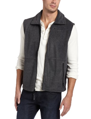 Columbia Men's Cathedral Peak Vest, Charcoal Heather, Medium