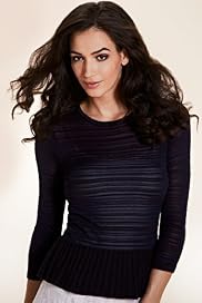 Per Una 3/4 Sleeve Striped Knitted Top