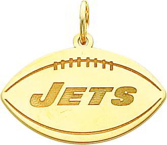 14K Gold NFL New York Jets Football Charm