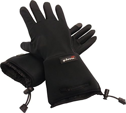 Battery Heated Universal Touchscreen Glove Liners, up to 6 hours of warmth at one recharge - improved 2014 model with free battery extention cable and free storage case - Glovii