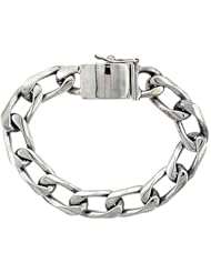 Gents Sterling Silver Cuban Link Bracelet Handmade 1/2 inch wide, sizes 8, 8.5 & 9 inch