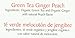 Tea Of Life Organic Green Tea, Ginger Peach, 20 Count