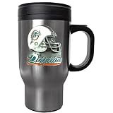 Great American Miami Dolphins Helmet Logo Stainless Steel Travel Mug