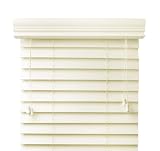 Premium 2 inch faux wood blinds, Pearl White, 35 1/2 x 60 ,Free Shipping