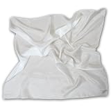 Thai Silks!, China Silk Scarf, 22 X 22, 8mm, White