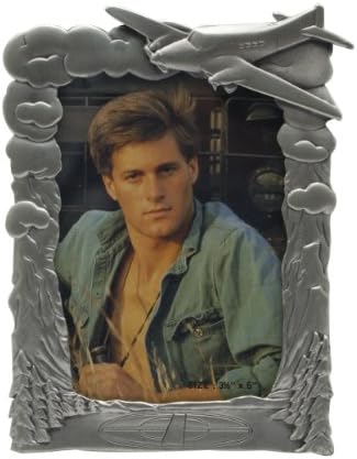 3.5" x 5" Airplane Pewter Picture Frame