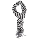 Mens 100% Cotton Winter Stripe and Check Design Scarf