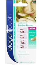Elegant Touch Decorated French Artificial Nails Bombay Dreams