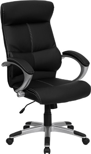 Black Leather High Back Executive Office Chair [H-9637L-1C-HIGH-GG]