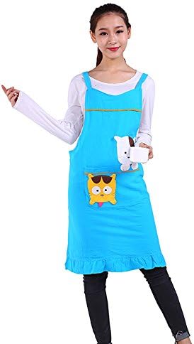 I-lin home - cotton cloth embroidered cotton sleeveless apron kitten