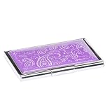 Purple Paisley Business Card Case : Credit ID Wallet Holder