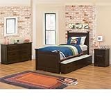 Adam 3-pc Twin Trundle Bedroom Set Twin Trundle Bed, Dresser & Nightstand