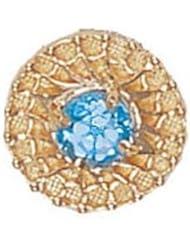 14 Karat Gold Blue Topaz Slide GS440-BT