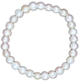 White Freshwater Pearl Stretch Bracelet