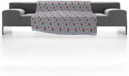 Deny Designs Marceline Smith Hello Cupcake Fleece Throw Blanket, 60-Inch by 50-Inch