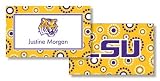 Noteworthy Collections College Calling Cards - Circle Burst (LSU)