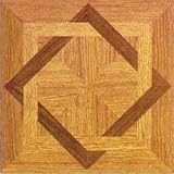 Dynamix 12 x 12 Inch Vinyl Tiles - Dark Wood Inlay