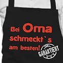 Bei OMA schmeckt`s am besten! Garantiert! - Kochschürze, Küchenschürze, Grillschürze - Die Geschenkidee!