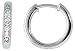 14k White Gold / Diamond Huggie Earrings 1/2 (12 mm)
