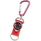 ハイマウント(HIGHMOUNT)メタリックコンパス付きカラビナ レッド 11113